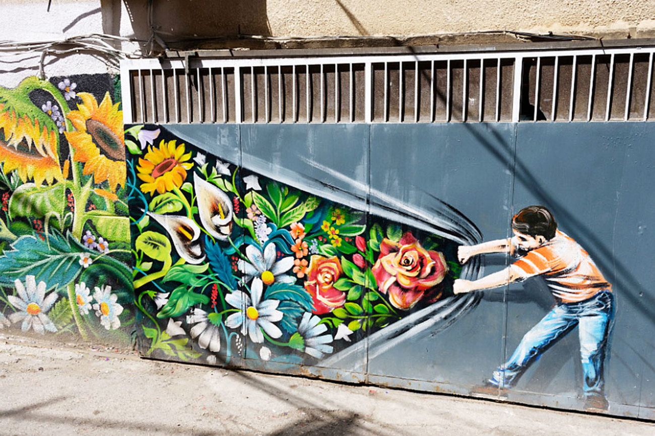Ein Graffito in Silwan (Ost-Jerusalem/Westbank) im April 2024: Hoffnung auf bessere Zeiten? | Foto: Christoph Knoch Ein Graffito in Silwan (Ost-Jerusalem/Westbank) im April 2024: Hoffnung auf bessere Zeiten? | Foto: Christoph Knoch
