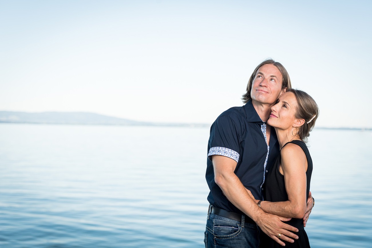 Jörg und Jacqueline Walcher Schneider waren früher selbst Profisportler. Heute arbeiten sie unter anderem als Sportseelsorger. (Bild: Roland Jucker)