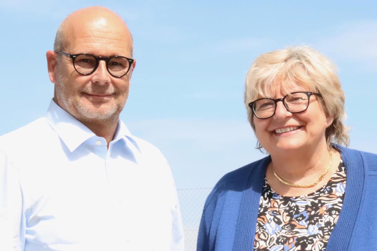 Beat Heuberger und Sonja Hiltebrand hoffen auf neue Mitarbeitende im Care Team Thurgau.  (Bild: het)